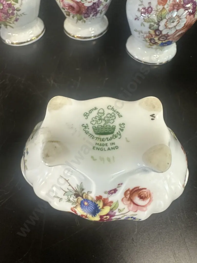 Vintage Hammersley Salt & Pepper Shakers With Demi Dish Etc Image 1++