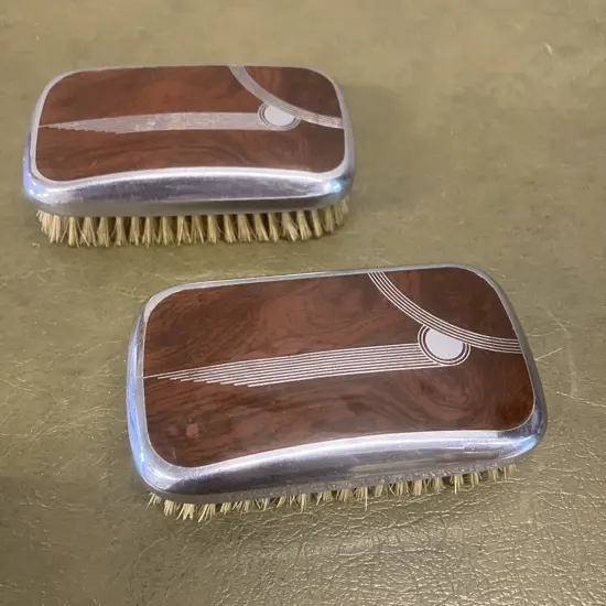 Pair of Vintage Art Deco Pro-phy-lac-tic Sterilized Brushes Made in USA