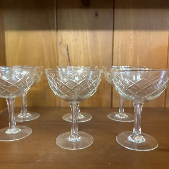 Crystal Hollow Stemmed Champagne Glasses