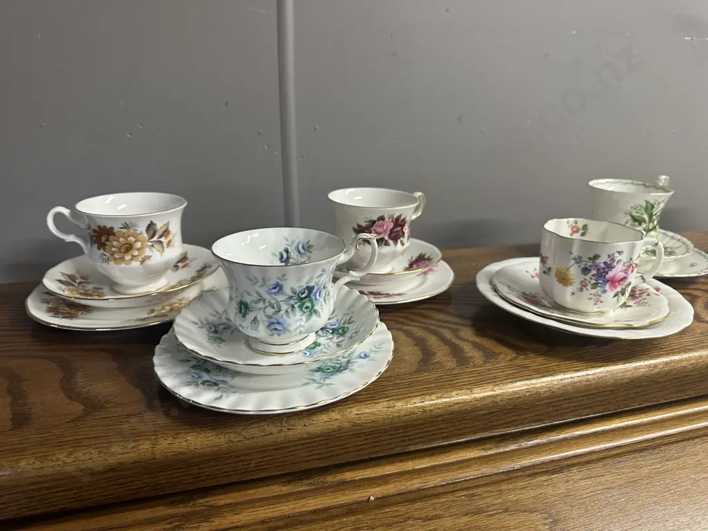 Selection Of Vintage Trios Including Royal Albert, Royal Crown Derby Etc Image 1++