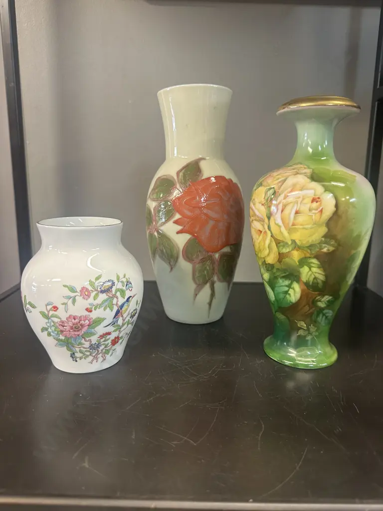Vintage China Vases x3 Including Aynsley Image 1++