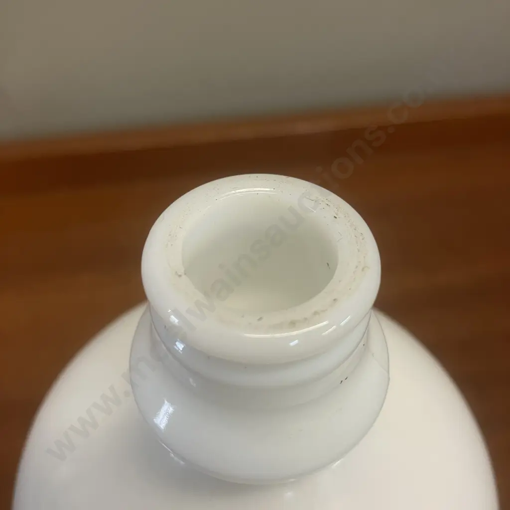 Vintage Gekkeikan 'The Sake Of The Samurai' White Glass Bottle With Stopper. H20cm Image 1++