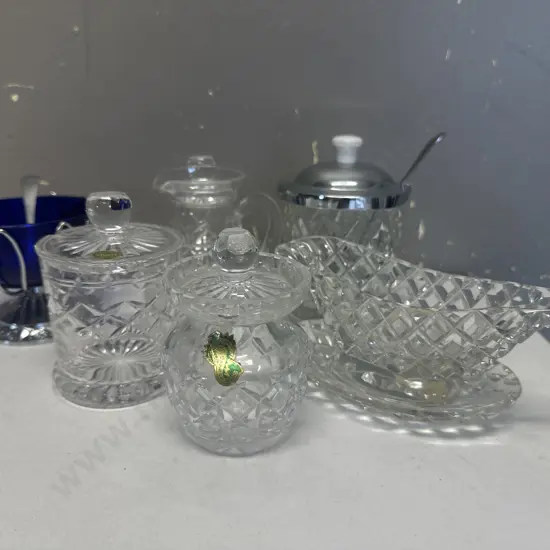 Selection of Vintage Crystal Items Including Stuart, Waterford Etc