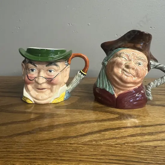 Vintage Toby Jugs Including Mr Pickwick Etc