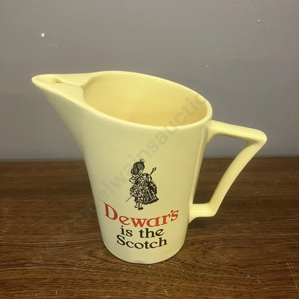 Vintage "Dewar's Is The Scotch" Whisky Water Jug - Wade England. H16.5cms Image 1++