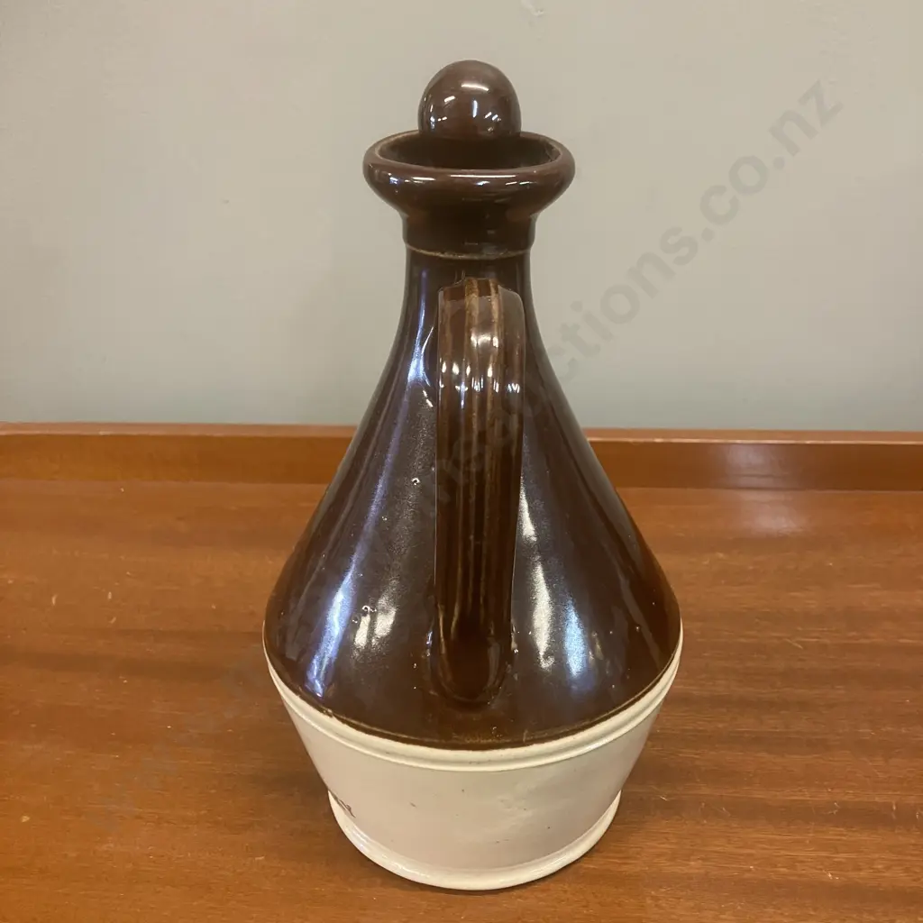 Catto's Gold Label 1953 New Zealand Royal Visit Stoneware Whiskey Jug Image 1++