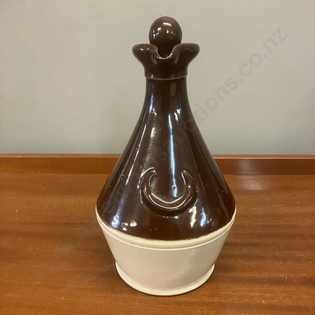 Catto's Gold Label 1953 New Zealand Royal Visit Stoneware Whiskey Jug Image 1++