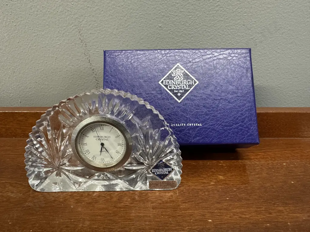 Vintage Edinburgh Crystal Clock Image 1++