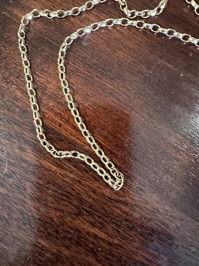 9ct Gold 49cm Cable Chain - 9K Stamped On Clasp Image 1++