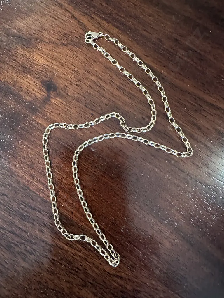 9ct Gold 49cm Cable Chain - 9K Stamped On Clasp Image 1++