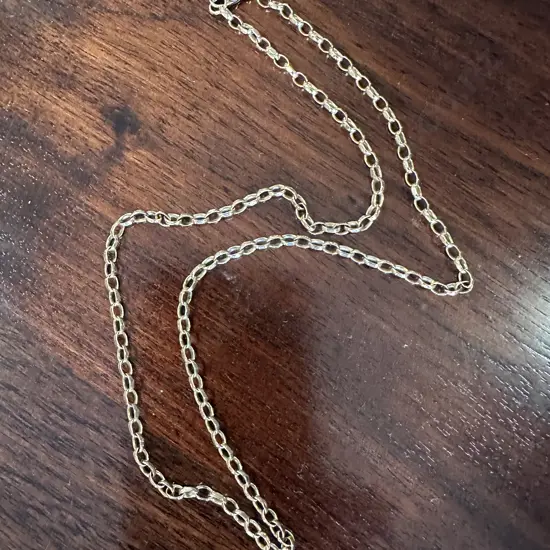9ct Gold 49cm Cable Chain - 9K Stamped On Clasp