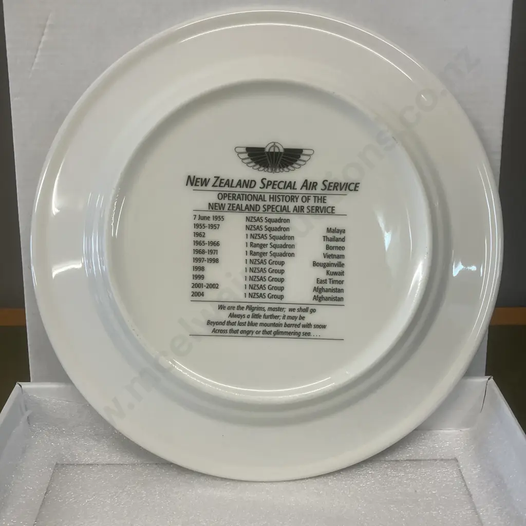 SAS 50th Anniversary Commemoration Plate - New Zealand Special Air Service 1955 - 2005 Image 1++
