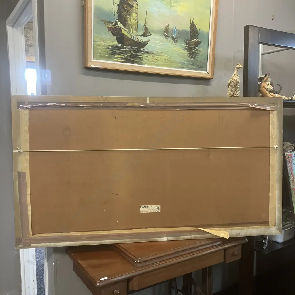 Framed Vintage Print 'Sunset Shore' by Robert Wood. 71 x 131cm Image 1++