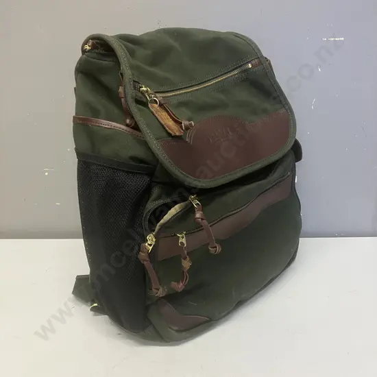 Orvis Battenkill Businessman's Backpack - Green Canvas & Leather