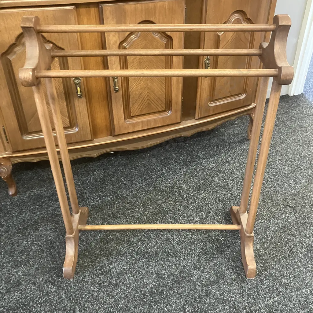 Wooden Freestanding Towel Rail. 81 x 64.5cm Image 1++