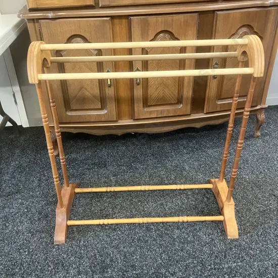 Wooden Freestanding Towel Rail. 77 x 74cm