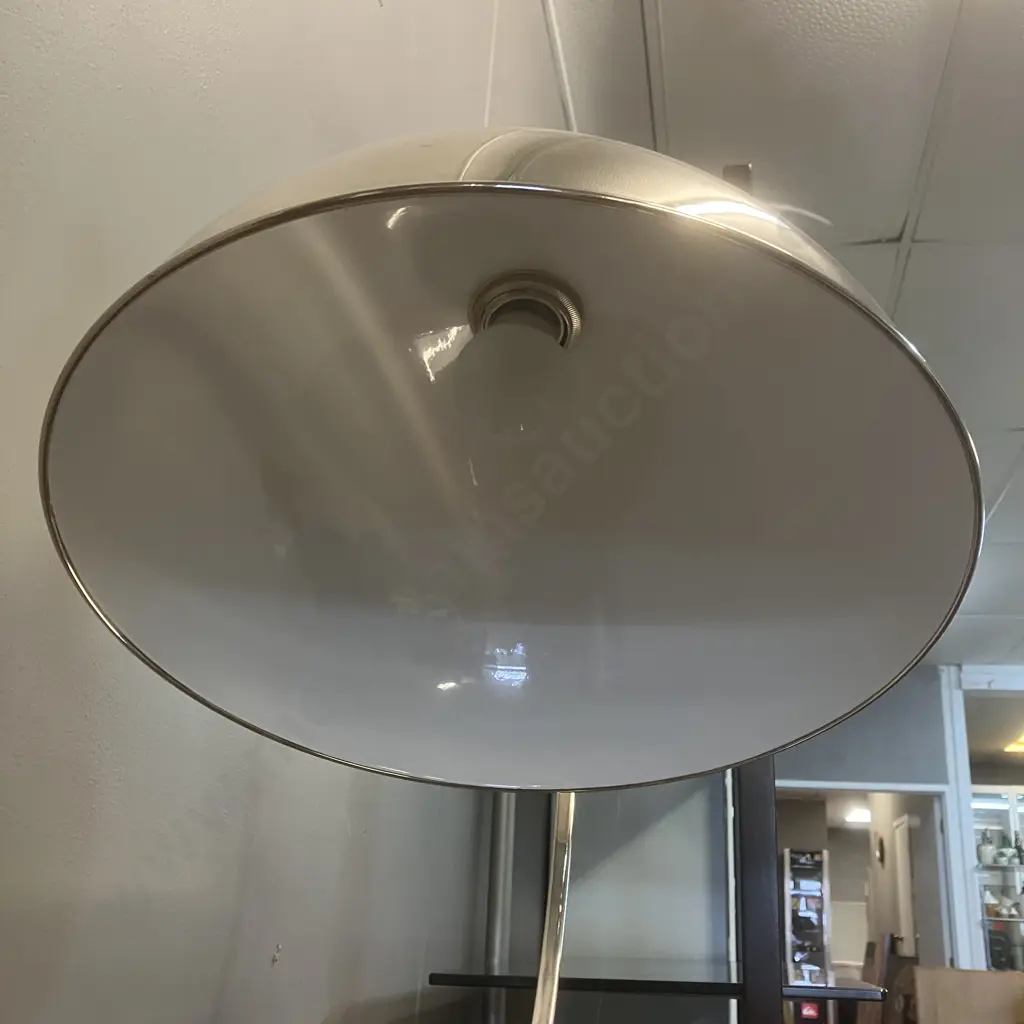 "Eunice Taylor" Curved Desk Lamp - Chrome Metal. 59 x 53cm Image 1++