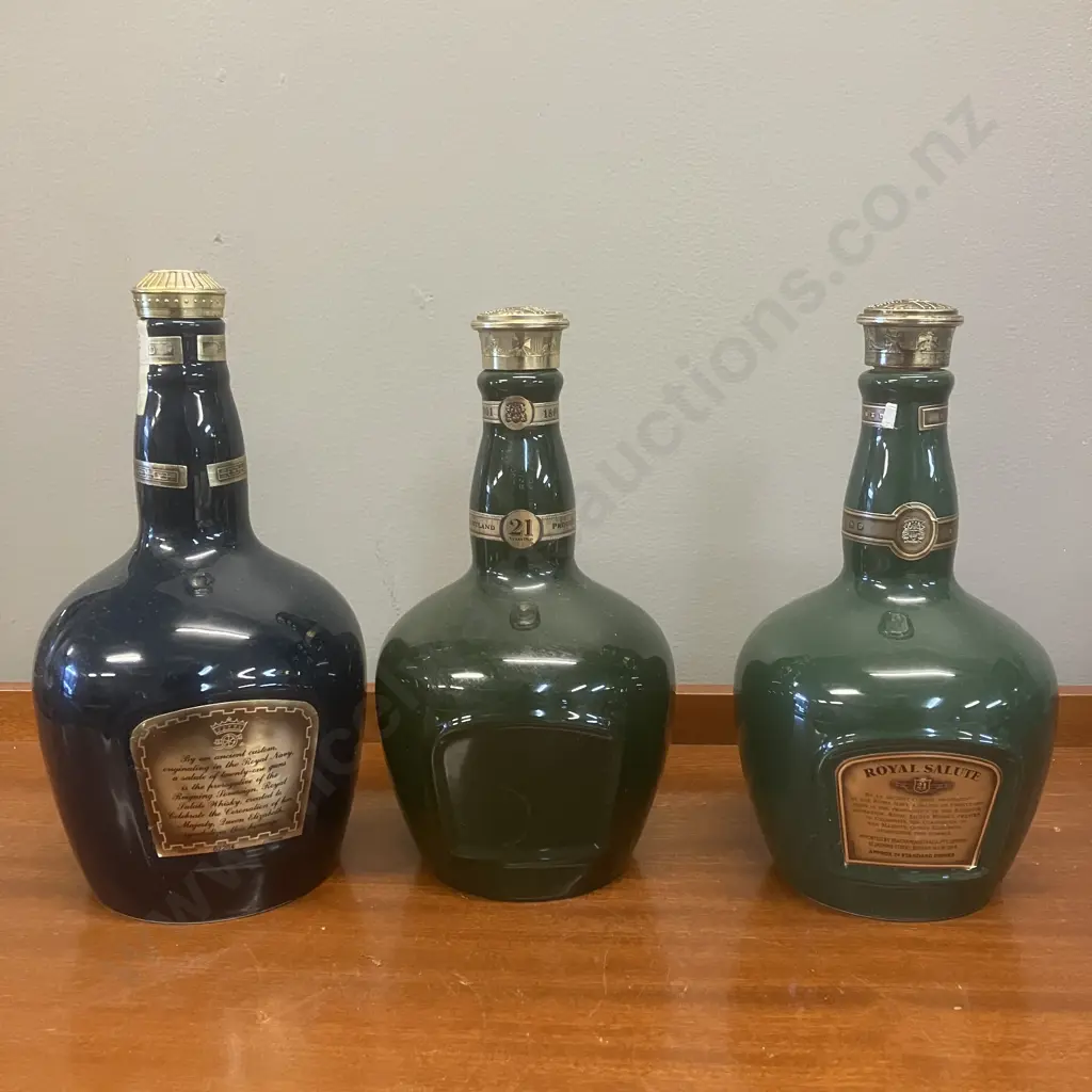 Chivas Brothers "Royal Salute" Scotch Whiskey Decanter - Bottles x 3 Image 1++