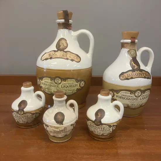 Bronte Original Unique Yorkshire Liqueur Jugs x 5