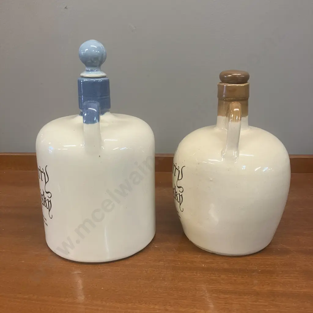 Vintage 'Glen Garry' Scotch Whiskey Double Handled Stoneware Jugs Image 1++