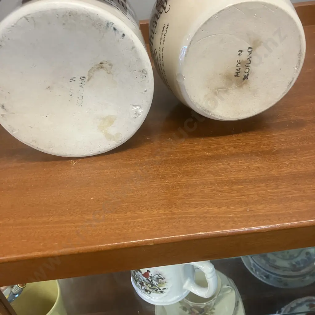 Vintage 'Glen Garry' Scotch Whiskey Double Handled Stoneware Jugs Image 1++