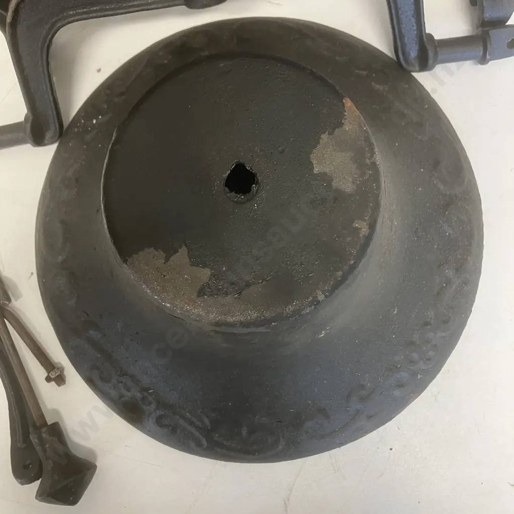 Vintage Independence 1776 Cast Iron Bell With Mounting Cradle and Rocking Arm - Bell Diameter 35cm Image 1++