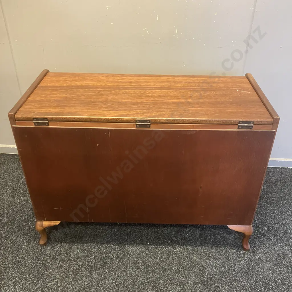 Art Deco Oak Blanket Chest With Storage Drawer, Original Handles, Hinged Lid. H67 W92.5 D44cm Image 1++