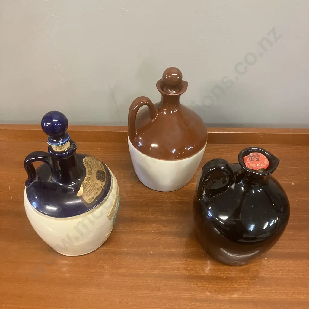 King of Scots & Kings Ransom Stoneware Jugs x 3 Image 1++