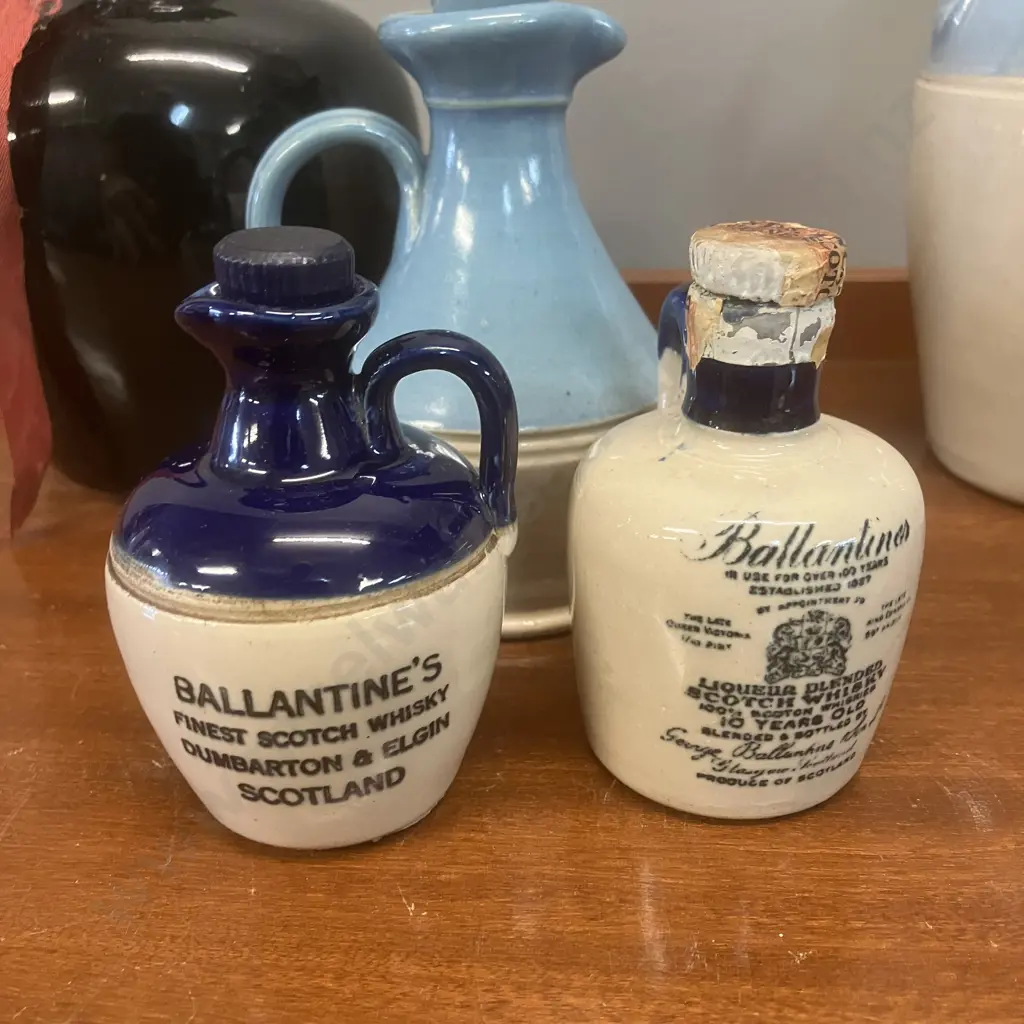 Springbank, Churtons, QE2, Ballantines Etc Whisky Jugs Image 1++