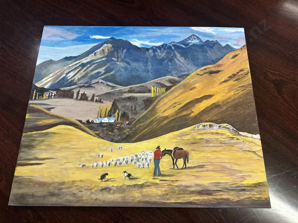 Artwork On Canvas Farm Scene H50,W60cm. Image 1++