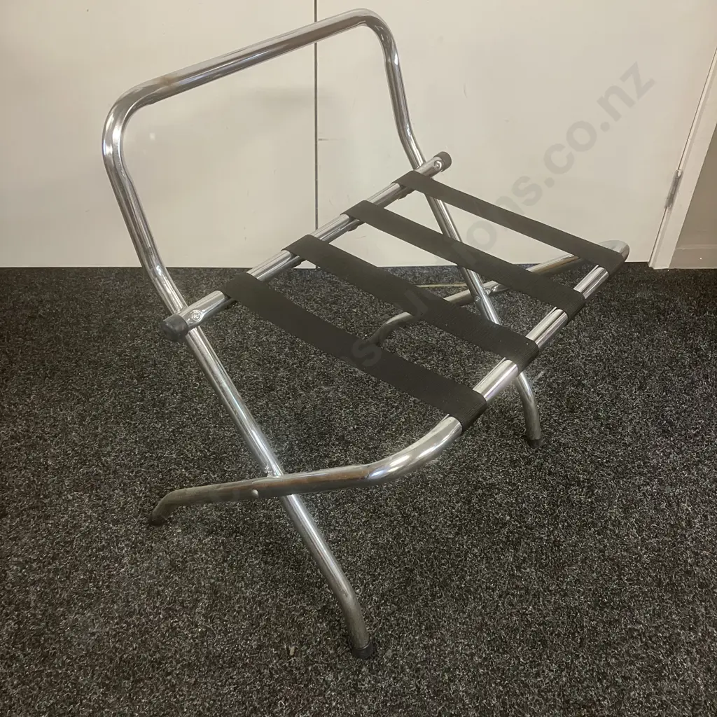 Chrome Folding Luggage Rack Image 1++