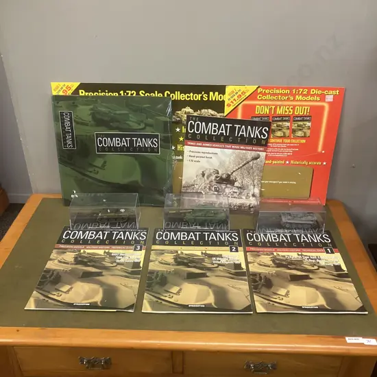 The Combat Tanks Collection #1. 2, 3 Magazines With Model Tanks, Ring Binder Etc