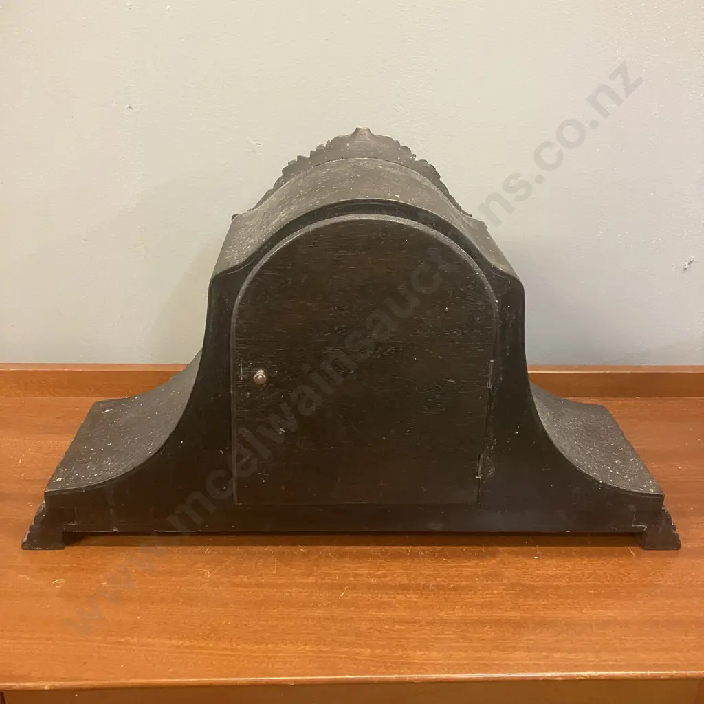 Antique Wooden Cased Mantle Clock (no Key). 28 x 47cm Image 1++