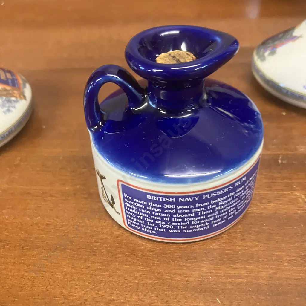 Vintage Sangsters Old Jamaica Liqueur, Three x British Navy Pussers Rum, Beameister Image 1++