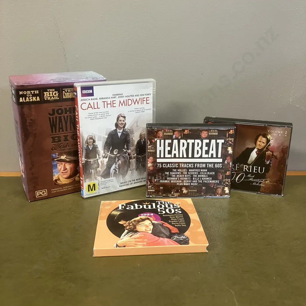 John Wayne: Big Westerns Collection & Call The Midwife DVDs With 3 Music CDs Image 1++