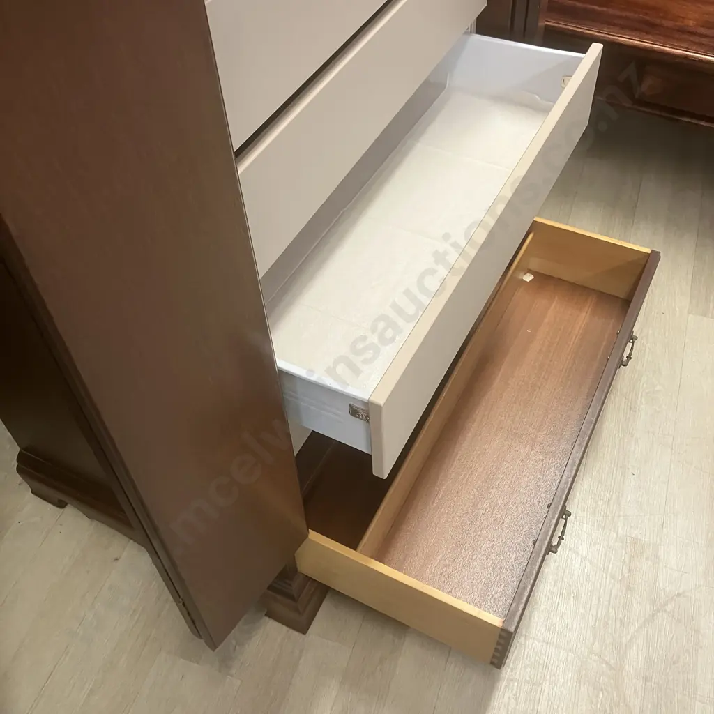 Mahogany 6 Drawer Storage Cabinet. H111 W84 D56cm Image 1++