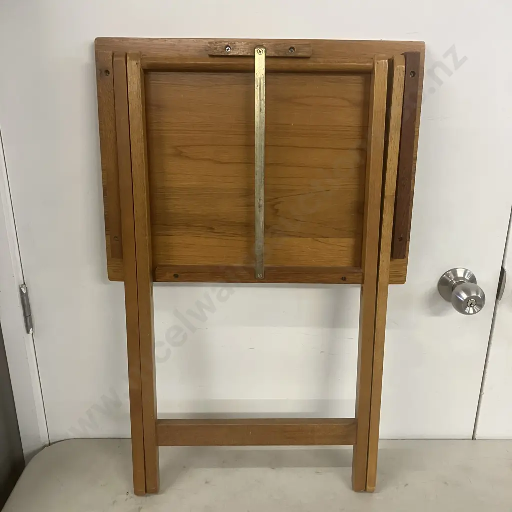 Wooden Folding Tray Table. H65 W47.5 D36.5cm Image 1++