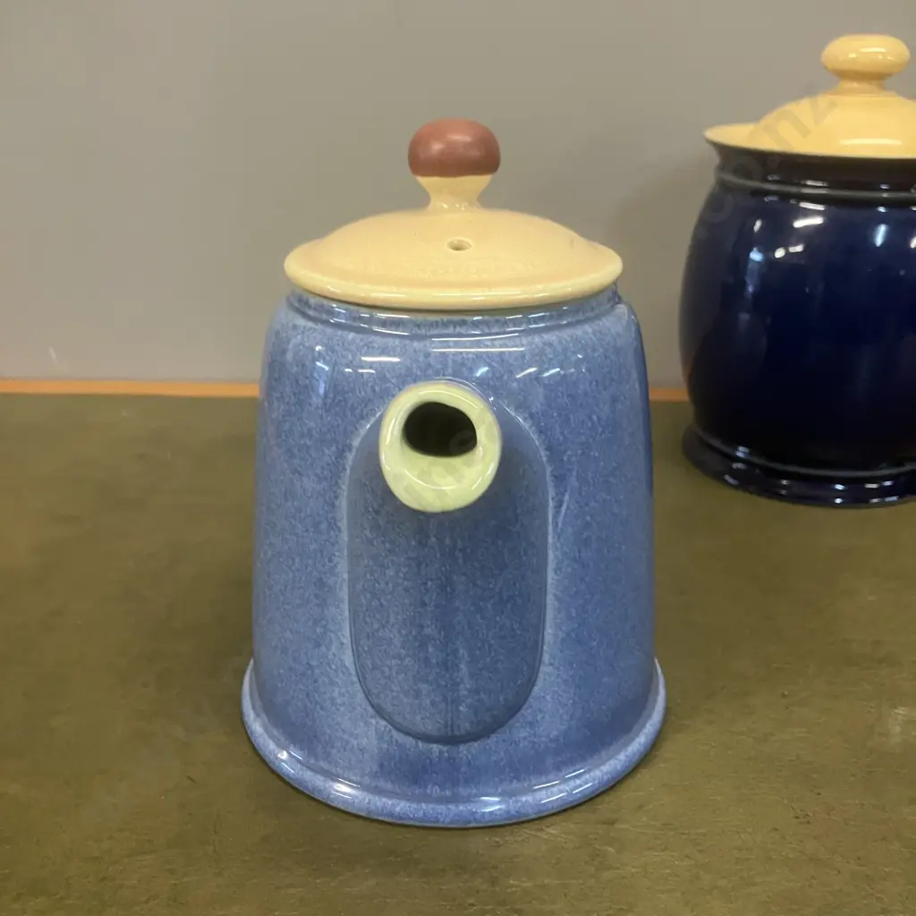 Denby Teapot & Lidded Denby Canister Image 1++