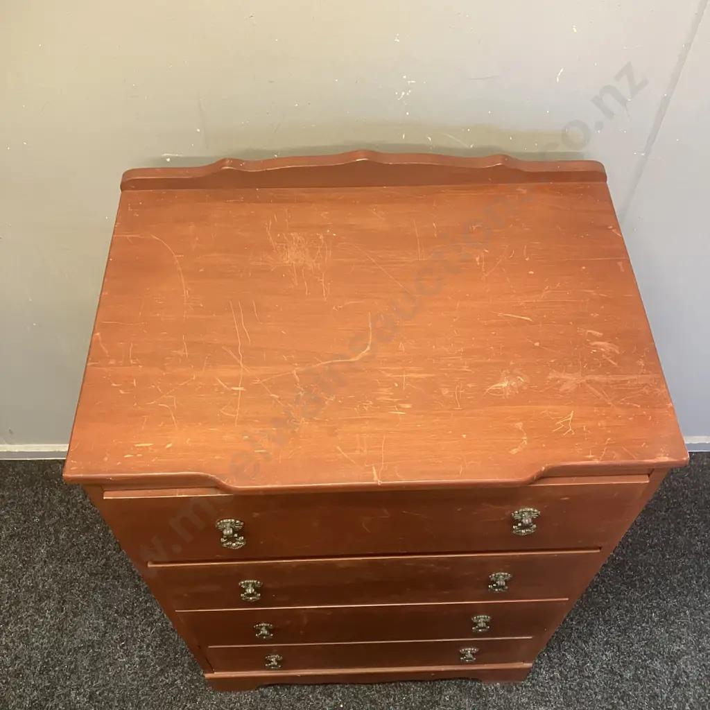 Vintage Farmers Fine Furniture 'Coronet' Four Drawer Tallboy. H98 W64 D45.5cm Image 1++