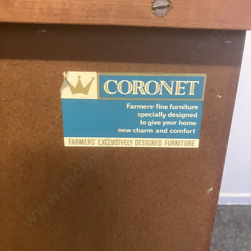 Vintage Farmers Fine Furniture 'Coronet' Four Drawer Tallboy. H98 W64 D45.5cm Image 1++