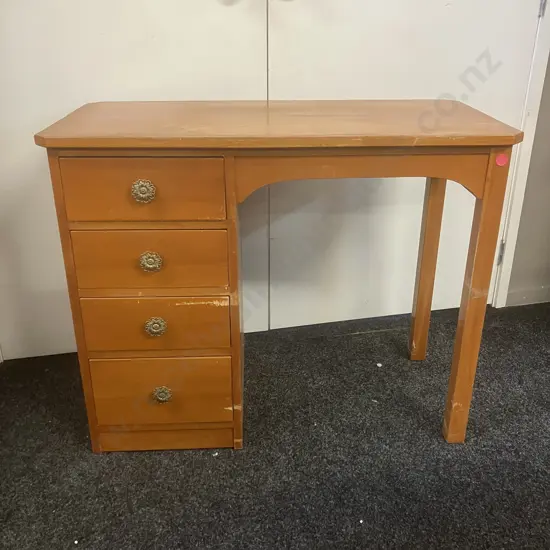 Solid Wood 4 Drawer Students Desk. H77 W95 D46.5cm (Top Split)