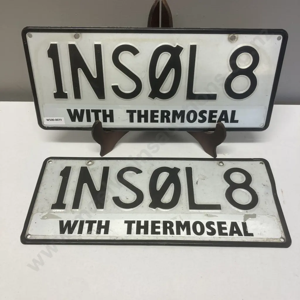 Pair of Personalised Number Plates '1NS0L8' Image 1++
