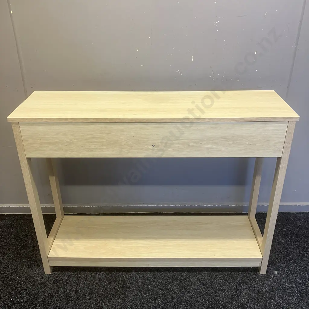 Hamilton Console Table, 2 Drawer With Cane Detail & Lower Shelf. H75 W100 D30cm Image 1++