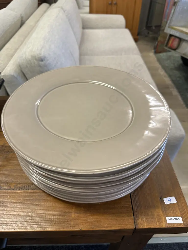 French Country Oval Charger Plates 37x34cm Coffee Coloured Image 1++