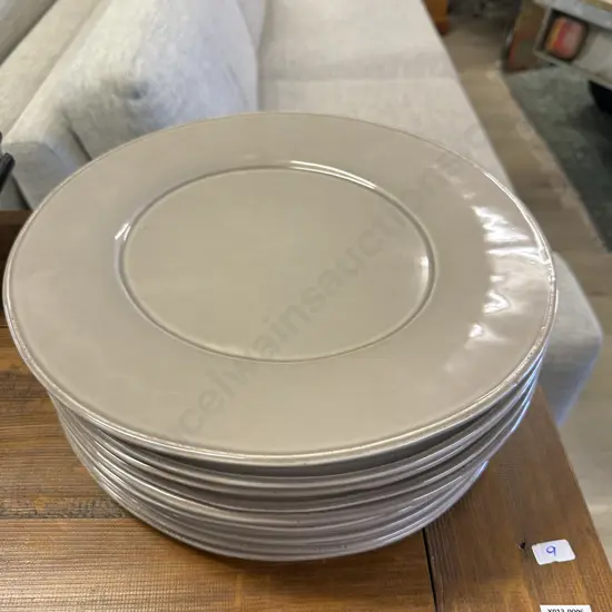 French Country Oval Charger Plates 37x34cm Coffee Coloured