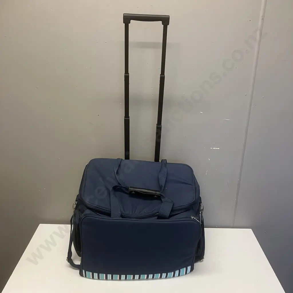 Insulated Rolling Travel Cooler Picnic Set Image 1++