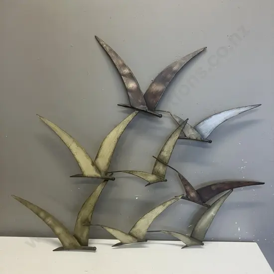 Metal Wall Art - Abstract Birds In Flight. 67 x 79.5cm