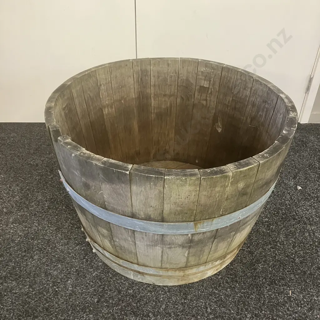 70cm Wine Barrel Half. H46.5cm Image 1++
