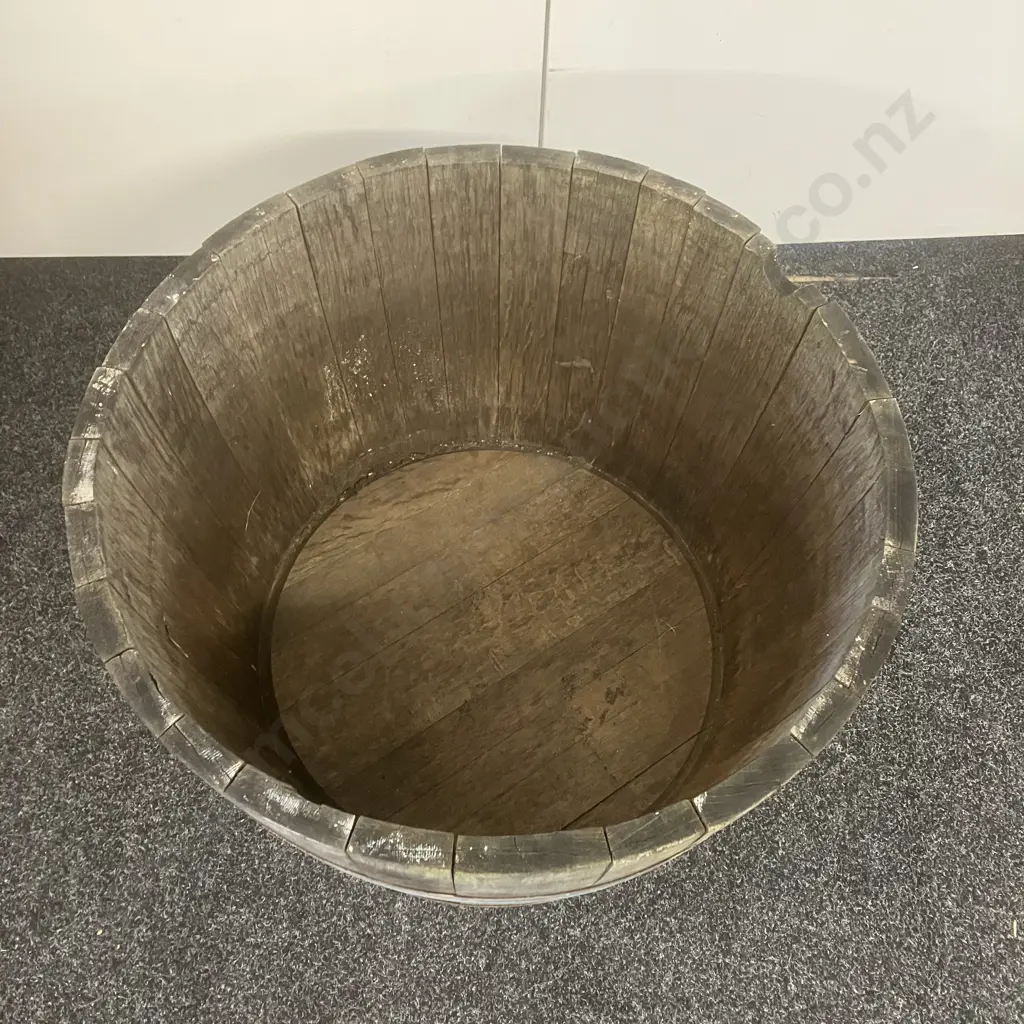 70cm Wine Barrel Half. H46.5cm Image 1++