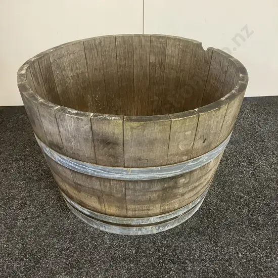 70cm Wine Barrel Half. H46.5cm